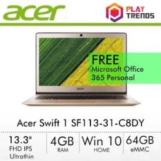 [Online Exclusive] Acer Swift 1 (SF113-31-C8DY) 13.3 Inch FHD IPS Ultrathin Laptop