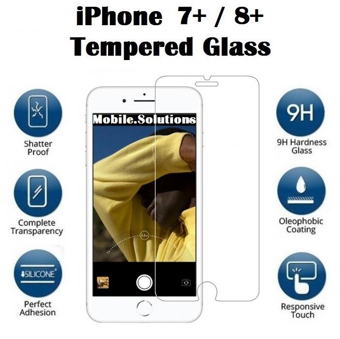 iPhone 7+ Plus / 8+ Plus Tempered Glass Screen Protector (Clear)