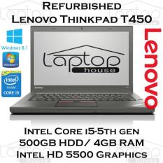 [Refurbished] Lenovo Thinkpad T450(Intel i5-5300U/500GB HDD/ 4GB RAM)