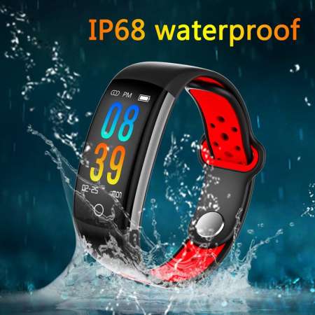 สายรัดข้อมือฟิตเนสสร้อยข้อมือสมาร์ท HR สายรัดข้อมือสำหรับออกกำลังกาย Sleep Tracker กันน้ำ IP68 Tracker กิจกรรมสำหรับ Android IOS