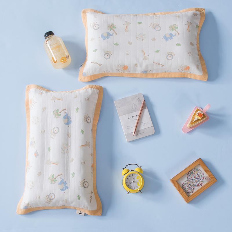 Một Lớp Không Có Huỳnh Quang 100% Cotton Trẻ Em Bé Vỏ Gối 30X50 Số Nhỏ Hai Lớp Vải Xô 100% Cotton Vỏ Gối 40*60 Cm