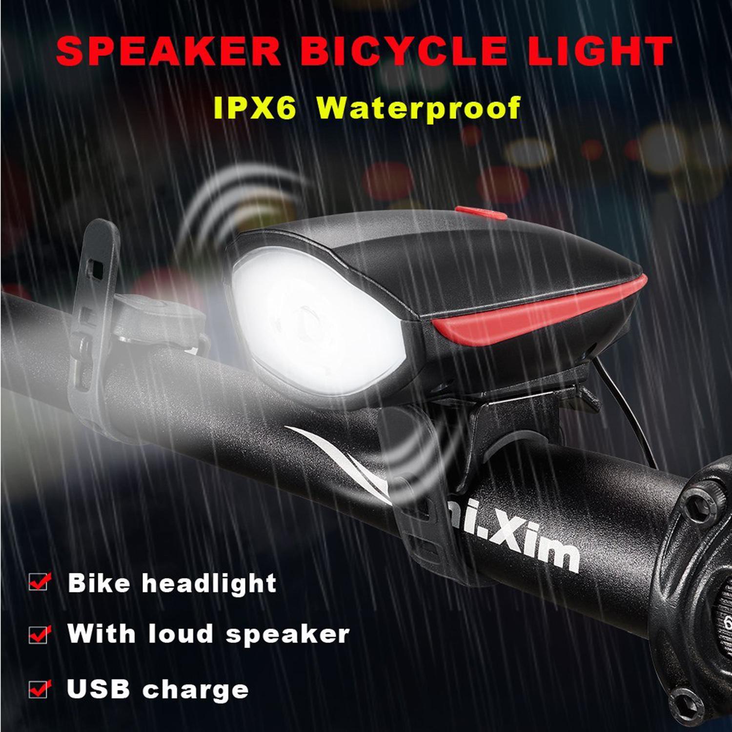 ราคา iFlashDeal ไฟหน้าจักรยานLED พร้อมแตรเสียง Bike Lights Set Bicycle