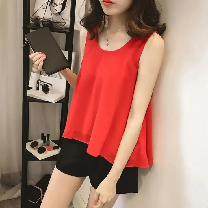 plus size chiffon vest