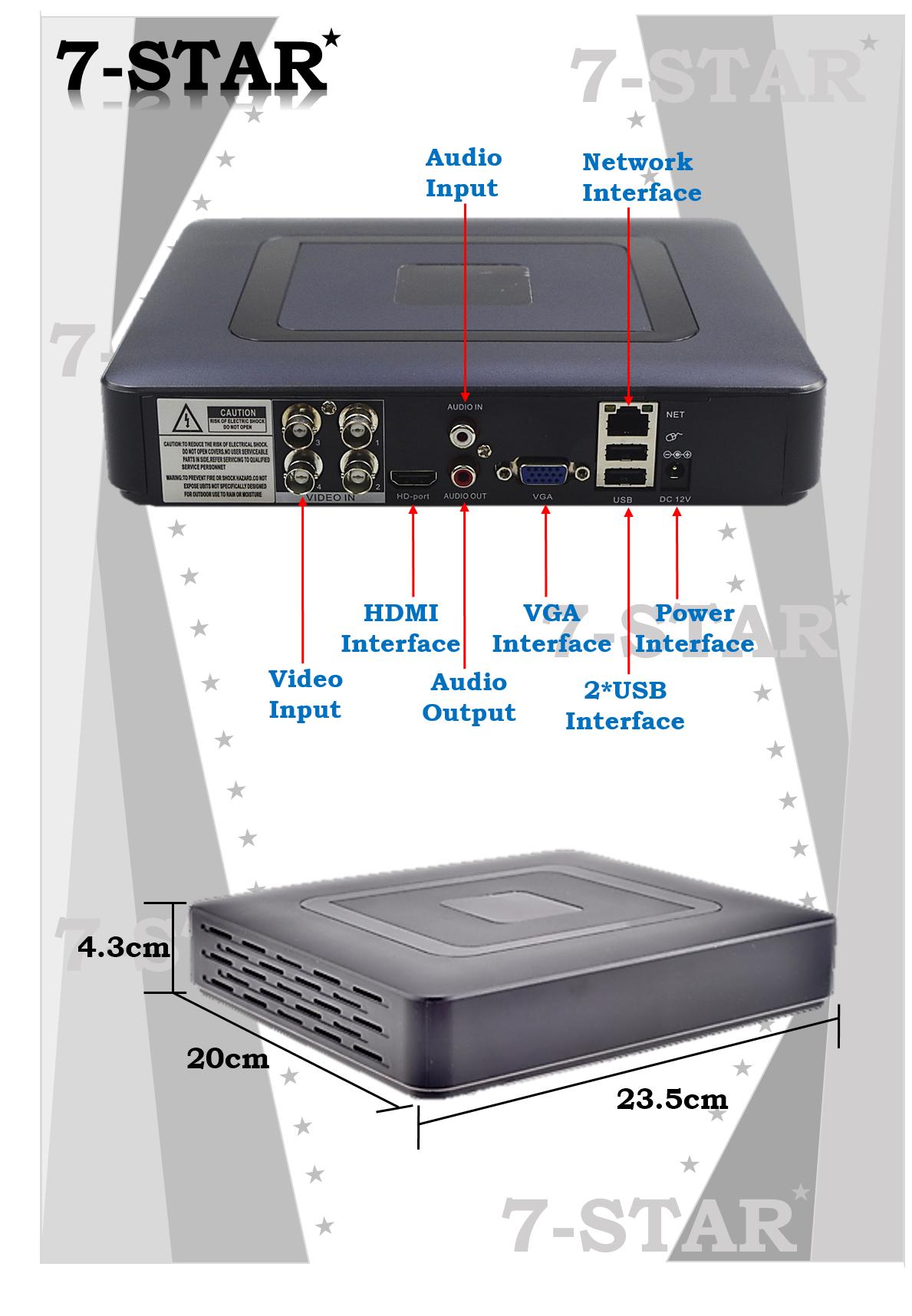 Mini Hybrid 4CH AHD 1080P DVR 6 IN 1 AHD TVI CVI XVI CVBS 960H Security CCTV DVR HDMI DVR...