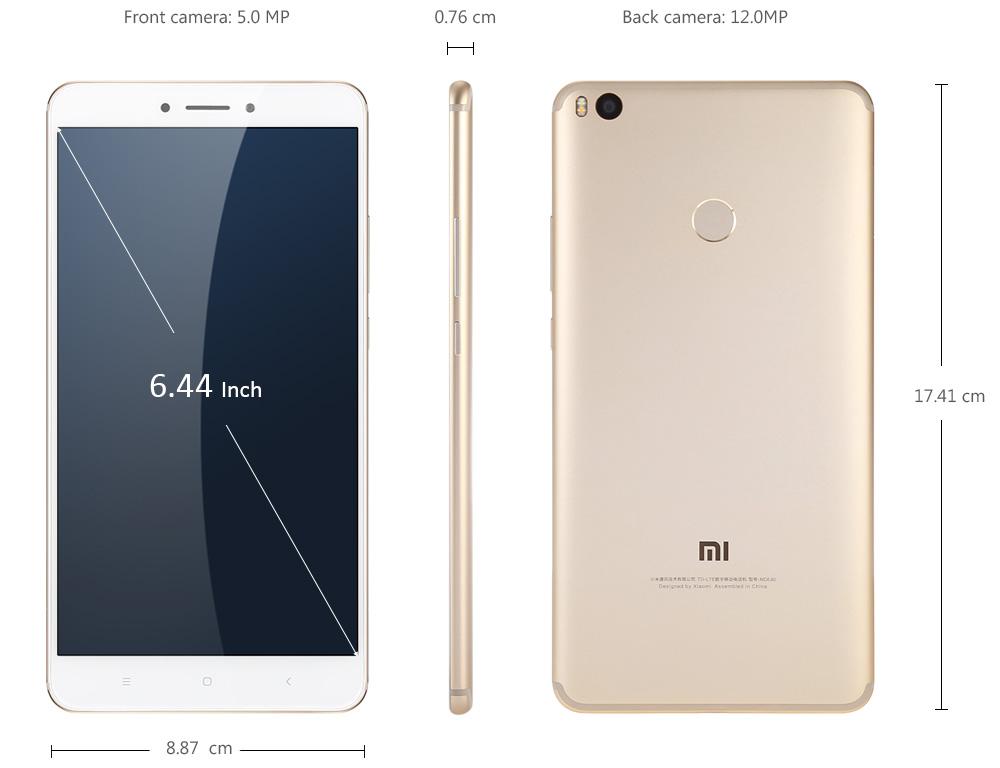 Xiaomi Mi Max 2 4GB/64GB Dual SIM Gold (EXPORT)