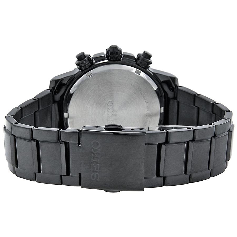 Seiko Solar Chronograph Black Dial 