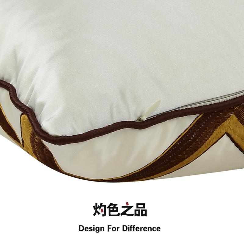 Tân Cổ Điển Mềm Vải Satin Vỏ Gối Tựa Không Bao Gồm Lõi Đệm Tựa Đầu Giường Đệm Gối Ôm Màu Trắng Hình Học 30*50