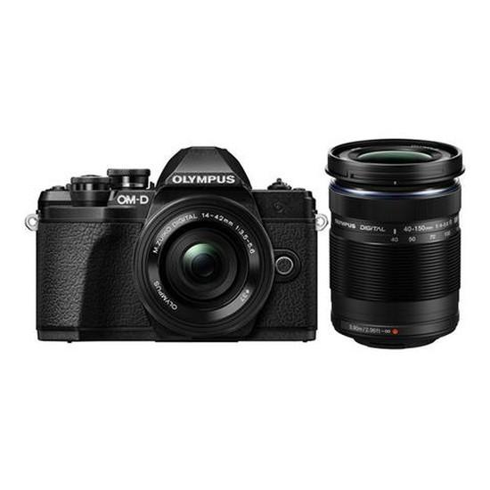 Olympus OM-D E-M10 Mark III Mirrorless Micro 4/3 Digital Camera with 14-42mm and 40-150mm Lenses (Black)