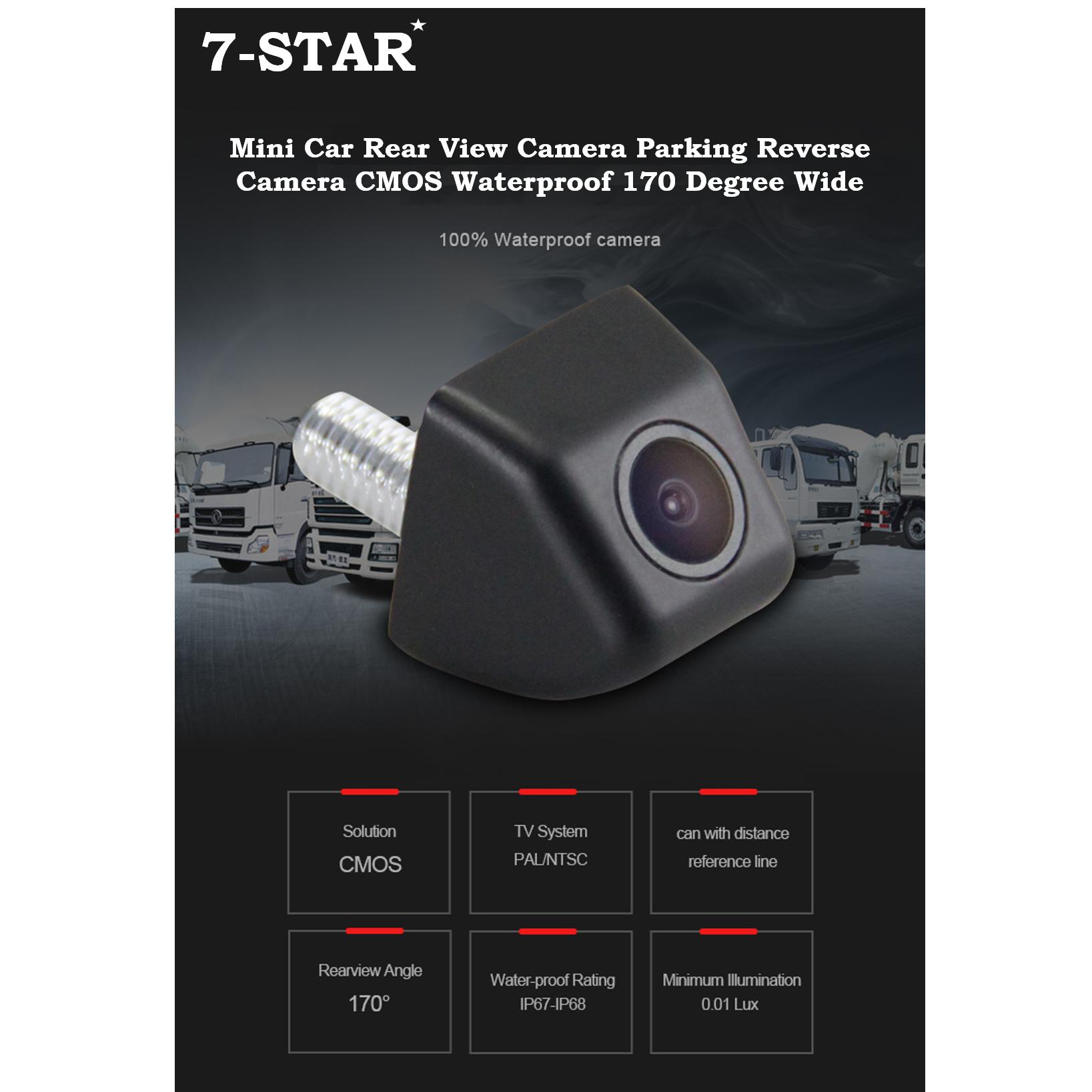 Mini Car Rear View Camera Parking Reverse Camera CMOS Waterproof 170 Degree Wide