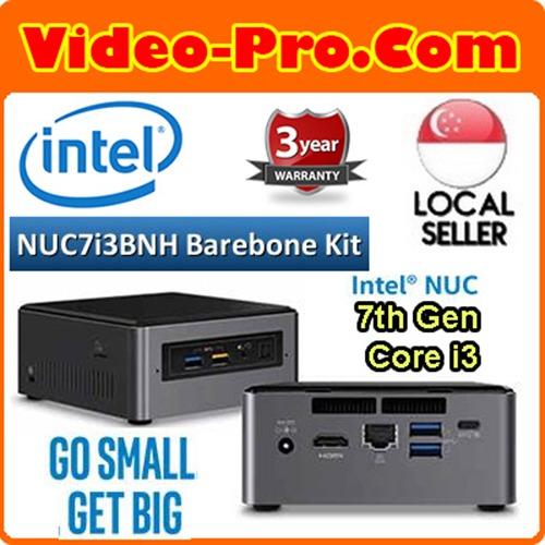 Intel NUC7i3BNH 7th Gen Core i3 Barebone System i3-7100U, M.2 / 2.5inch SATA 6Gb/ s, Micro SDXC Slot , (No RAM, SSD, OS) 3 Years Warranty