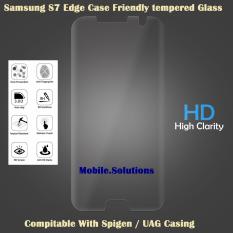 Samsung S7 Edge Full Coverage Tempered Glass (Case Friendly) (Clear)