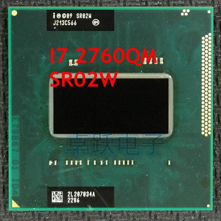 1 original processor intel laptop cpu sr02w i7-2760qm sro2w core i7 mobile cpu i7 2760qm central processor 6m pga 2.4ghz to 3.5ghz