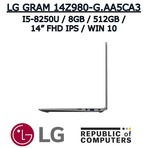 LG GRAM 14Z980-G.AA5CA3 I5-8250U / 8GB / 512GB SSD / 14