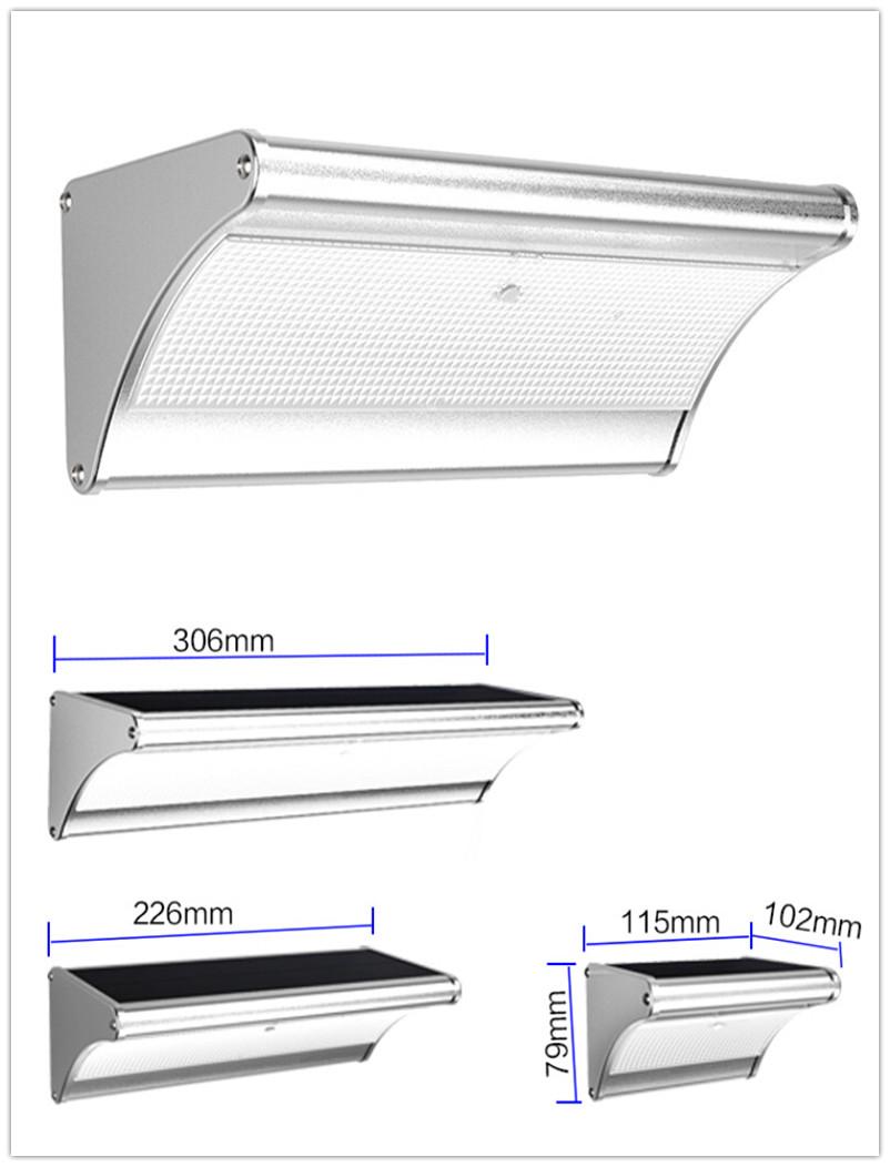 Ngoài trời ĐÈN LED năng Lượng Mặt Trời Sân Đèn với Cơ Thể Con Người Cảm Ứng Đường Ánh Sáng Trang Trí