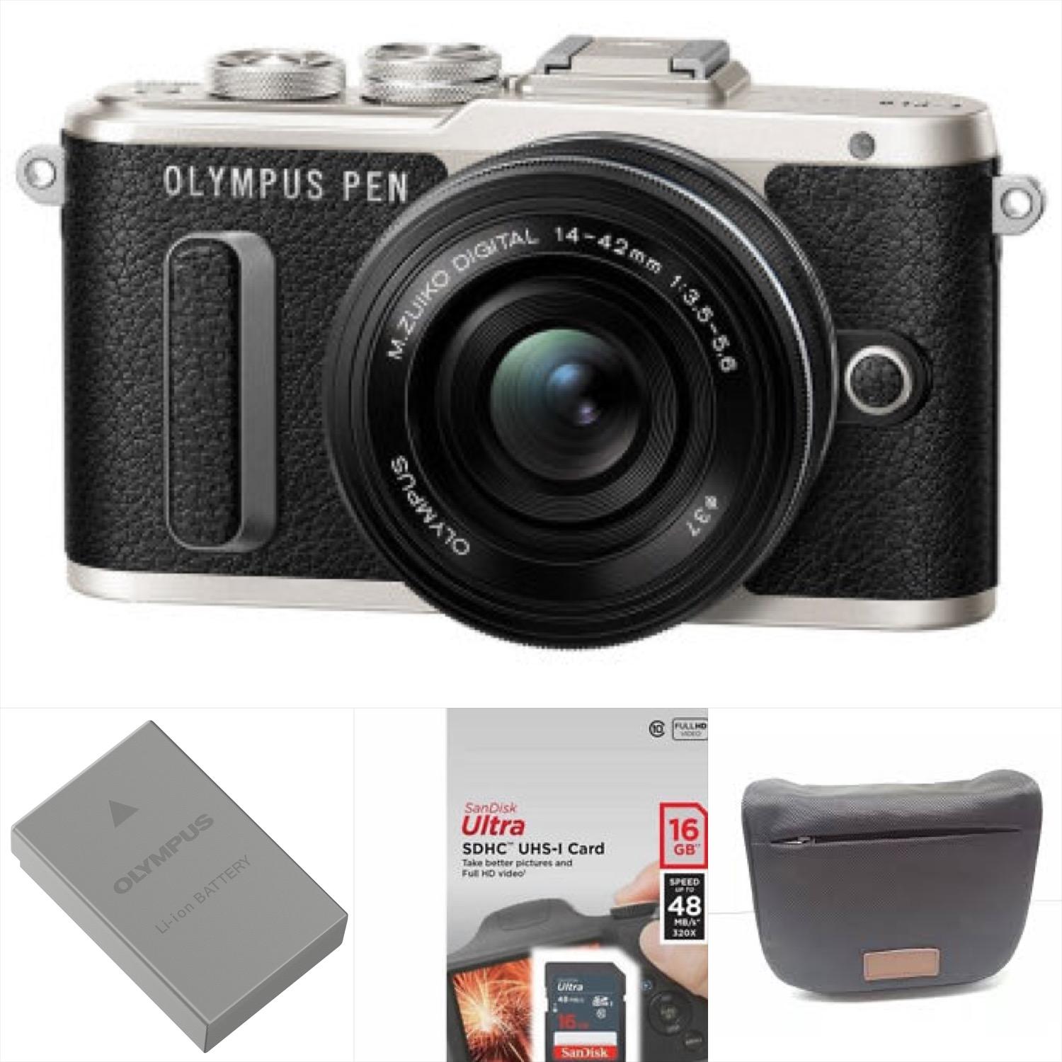 Olympus PEN E-PL8 Mirrorless Micro Four Thirds Digital Camera with 14-42mm Lens (Black) Warranty