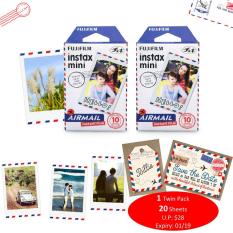 Fujifilm Instax Mini Film Airmail Twin Pack Expiry 01/19 onwards