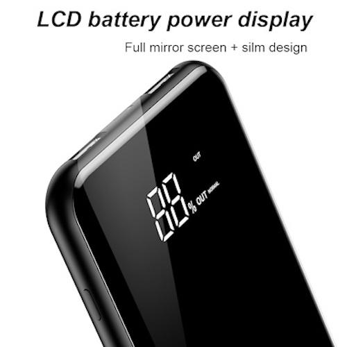 Baseus LCD 8000mAh QI Wireless Charger 2A Dual USB Power Bank For iPhone X 8 Samsung s9 Battery Charger