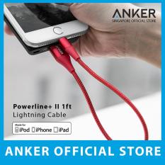 Anker PowerLine+ II Lightning Cable (1ft) MFi Certified For iPhone X / 8 / 8 Plus / 7 / 7 Plus