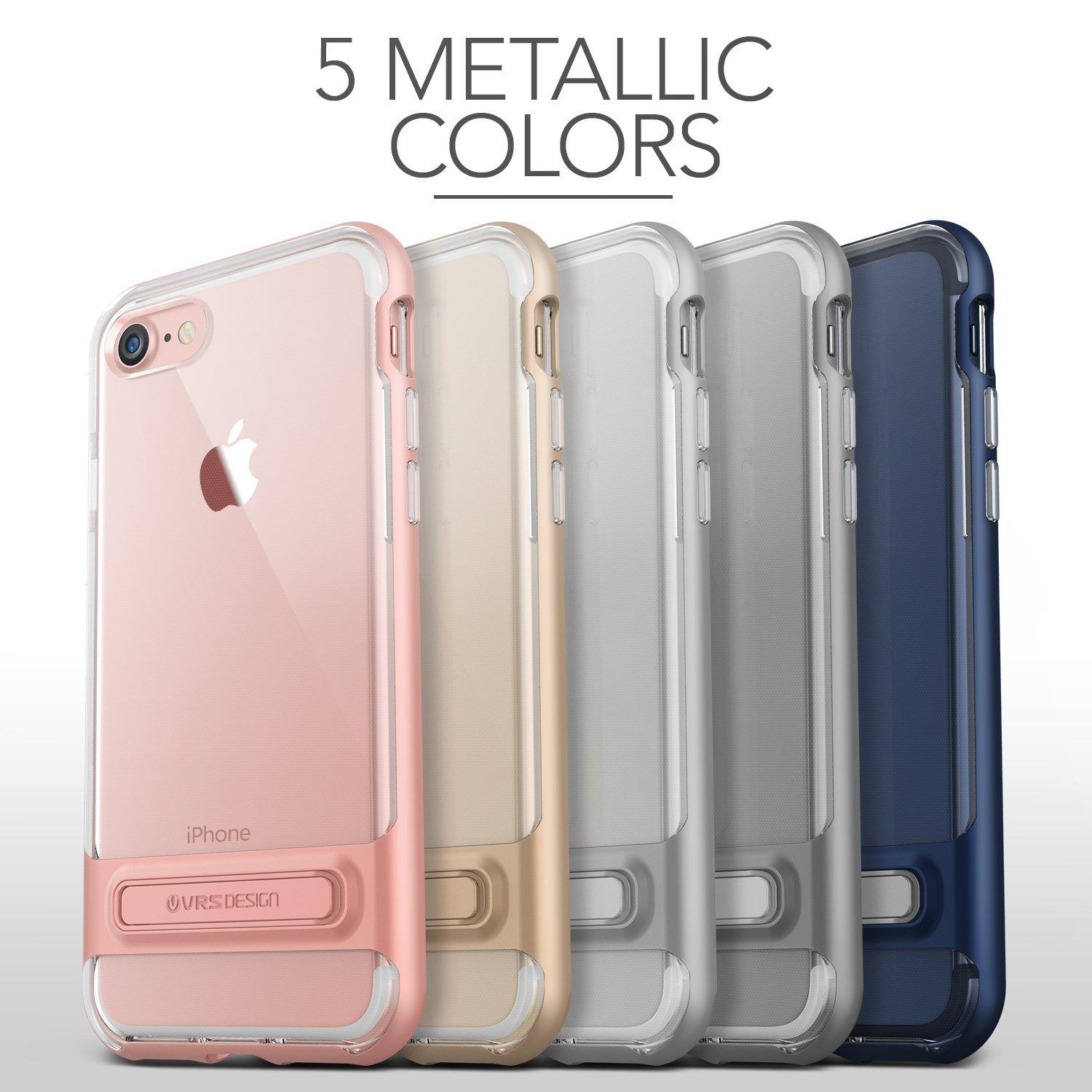 VRS Design Crystal Bumper Clear Kickstand Case iPhone 7 iPhone 8 Deep Blue