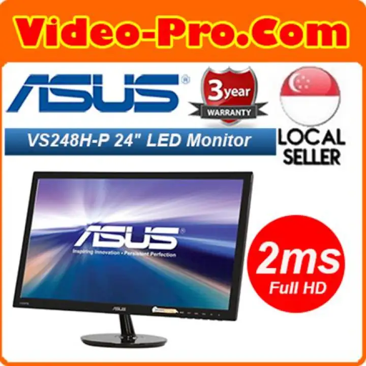 Asus Vs248hr 24inch Full Hd 1920x1080 2ms Hdmi Dvi Vga Back Lit Led Monitor Lazada Singapore