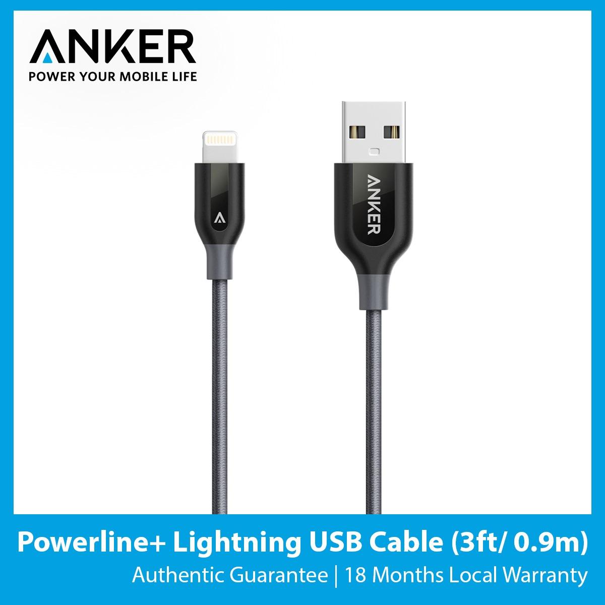 Anker Powerline+ Lightning USB Cable (3ft/0.9m)