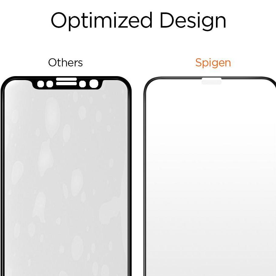 SPIGEN Tempered Glass for Apple iPhone XS / X (2 Pack) 5.8 inch Edge to Edge Coverage