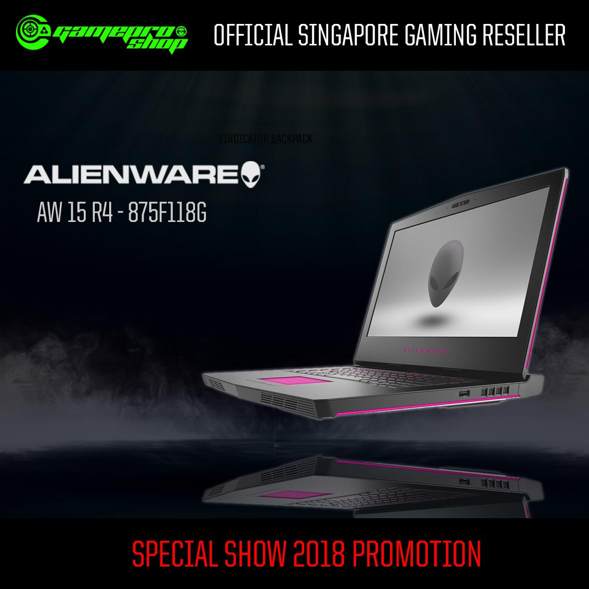 Alienware AW15 R4 -875F118G-W10-1070 ( i7-8750H/ 16GB/ 256GB SSD +1TB/ NVIDIA GTX 1070/ 15.6″ FHD/ Win10/2 year Premium Support) with 120Hz *END OF MONTH PROMO*