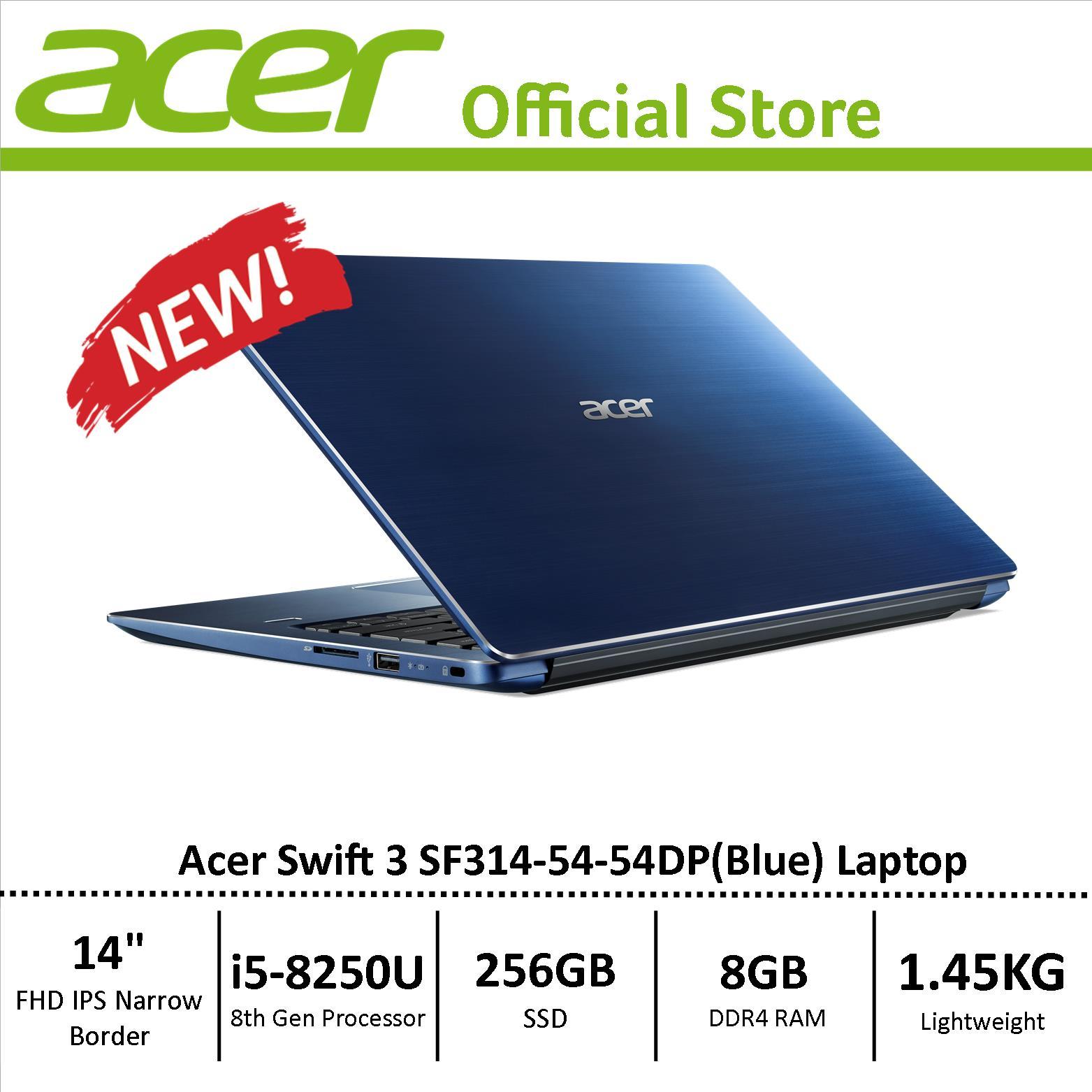 Acer Swift 3 SF314-54 Thin and Light Narrow Border Design Laptop – 8th Generation i5 Processor