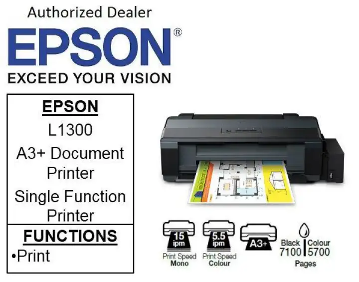 ecotank l1300 single function inktank a3 printer