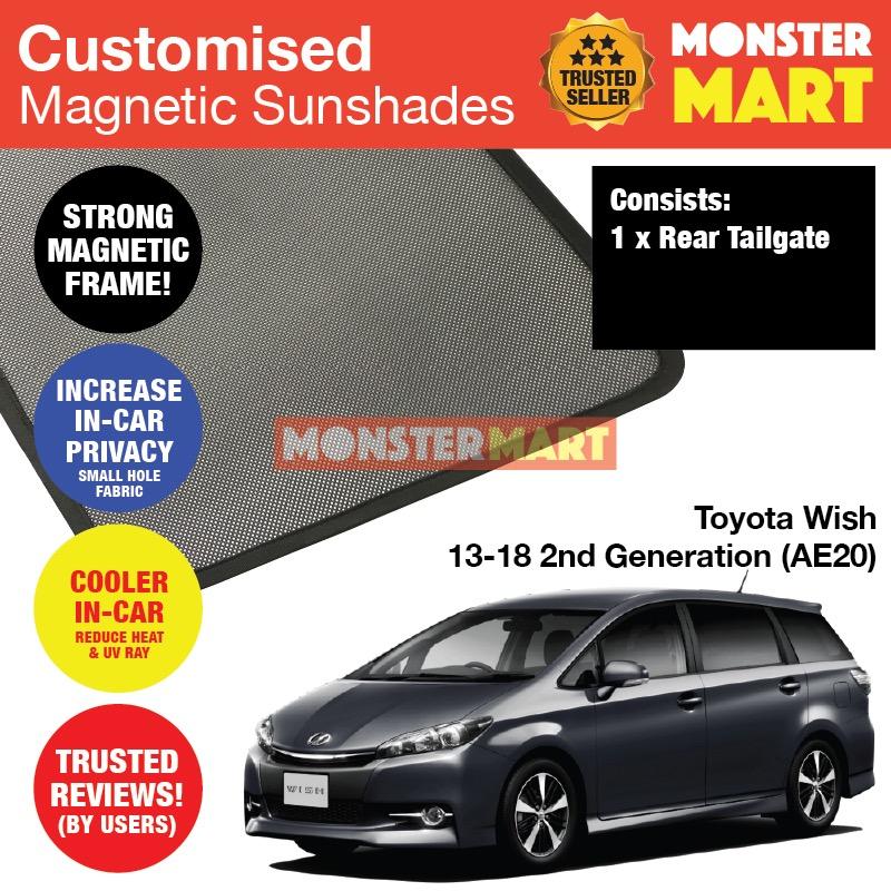 Toyota Wish 2013 2018 2nd Generation Ae20 Customised Car Accessories Window Rear Tailgate Sunshade 1 Piece Best Compliment With Car Window Solar Film Tint Lazada Singapore