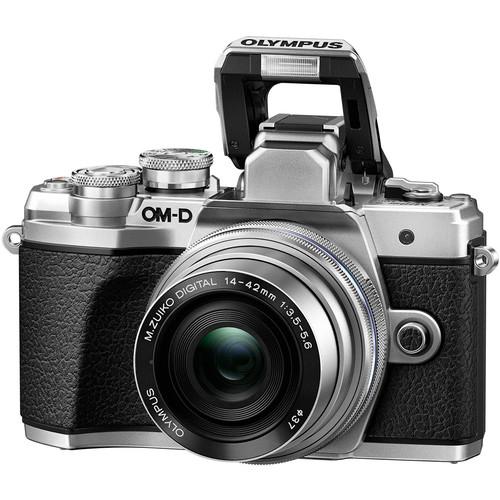 Olympus OM-D E-M10 Mark III Mirrorless Micro 4/3 Digital Camera with 14-42mm Lenses (silver)