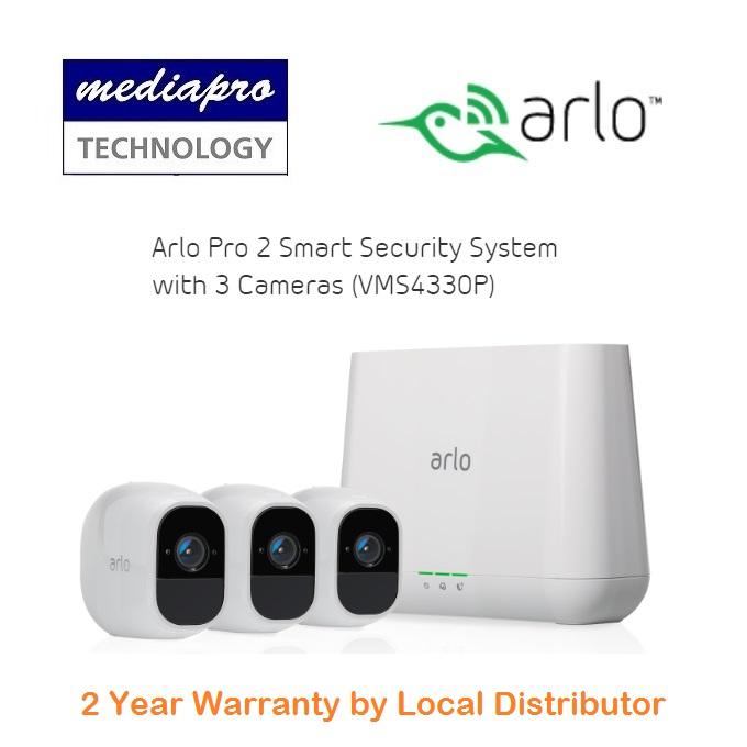 Netgear Arlo Pro 2 Smart Security System with 3 Cameras ( VMS4330P ) – Warranty by Local Distributor
