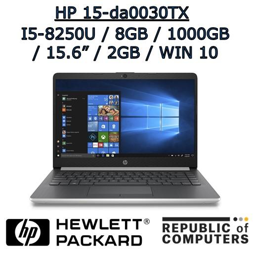HP 15-da0030TX i5-8250U / 8GB / 1TB HDD / 2GB NVIDIA GRAPHICS / 15.6″ / WINDOW 10