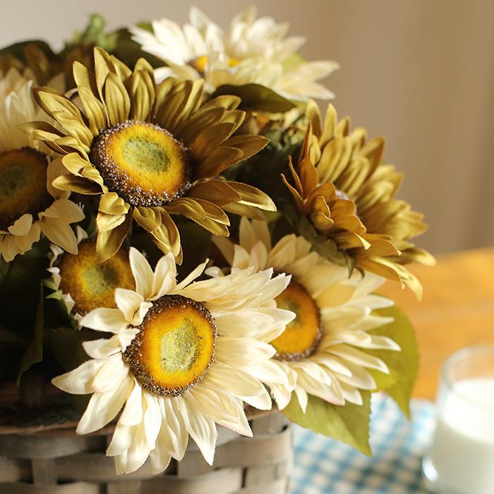 [Juhan] Hoa Hướng Dương Mô Phỏng Hoa Hướng Dương Hoa Giả Hoa Mặt Trời Hoa Lụa Van Gogh Nhiều Màu Sắc
