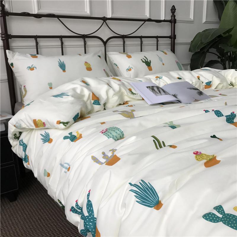 Nông Thôn Sắc Xanh Thiên Nhiên 100% Cotton 100% Cotton Đơn 160X210 Vỏ Chăn Hai Người 200X230 Vỏ Chăn/Vỏ Gối/Ba Mảnh