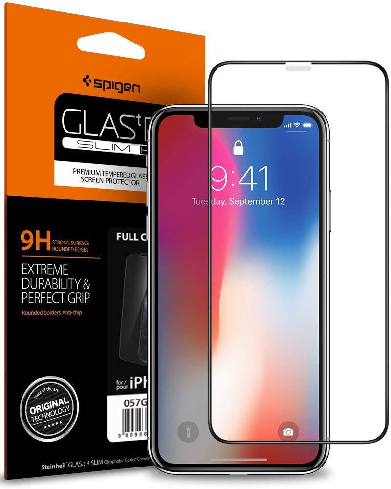 Spigen iPhone XS Max / XS / X Tempered Glass Screen Protector Full Coverage