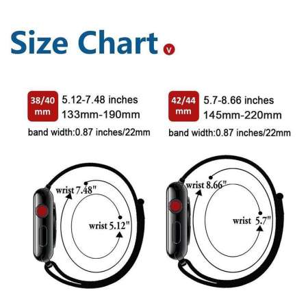 กีฬาผ้าทอไนลอนสำหรับ Apple นาฬิกา Series 4 40 มม./44 มม.