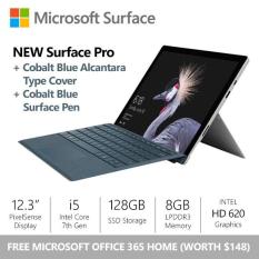 [SALE] Surface Pro (2017) i5 / 8gb / 128gb + Cobalt Blue Alcantara Type Cover + Surface Pen + Office 365 Home Bundle