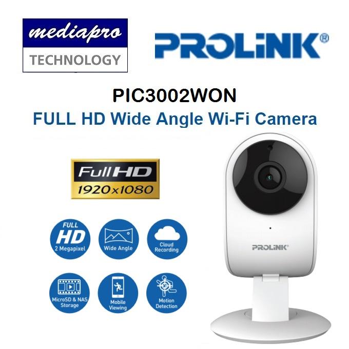 PROLINK PIC3002WN Smart Full HD 1080p Wide Angle Wireless IP Camera