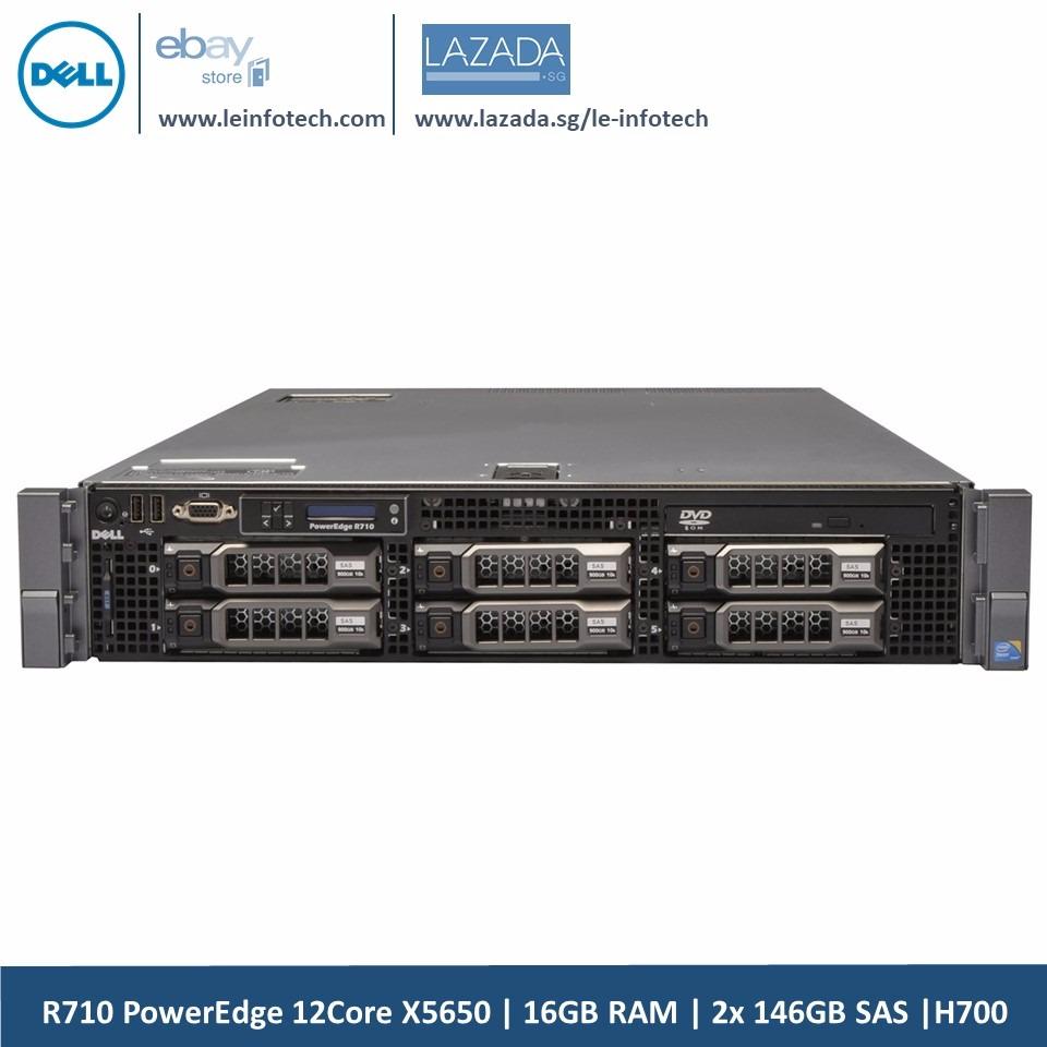 Dell PowerEdge R710 Virtualization Server Xeon 12Core X5650 16GB 2x146GB H700