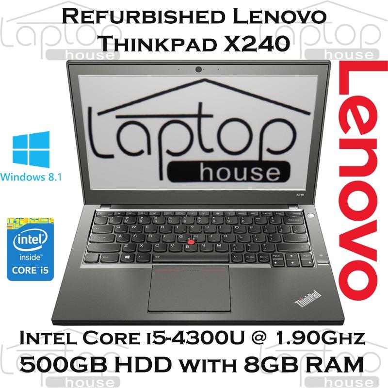 (REFURBISHED) Lenovo ThinkPad X240 / i5-4th Gen/ 500GB HDD / 8GB RAM
