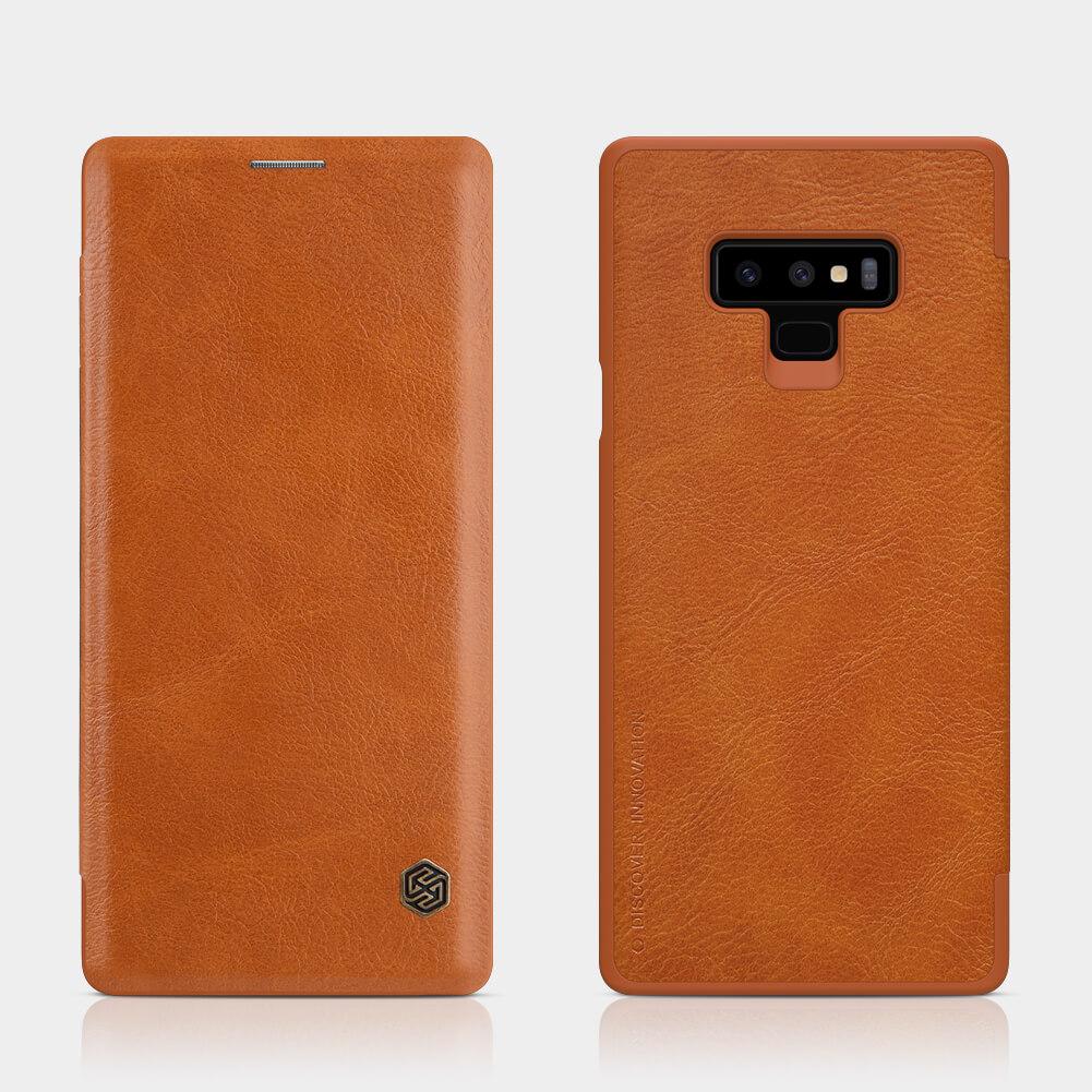 Samsung Note 9 BLACK/BROWN QIN Leather Flip Case by NILLKIN
