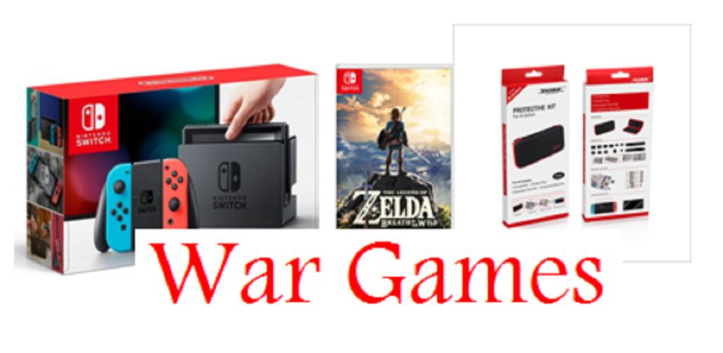 Switch Standard Bundle (Neon/Grey) (Game:The Legend of Zelda: Breath of the Wild/Tempered Glass /Case)
