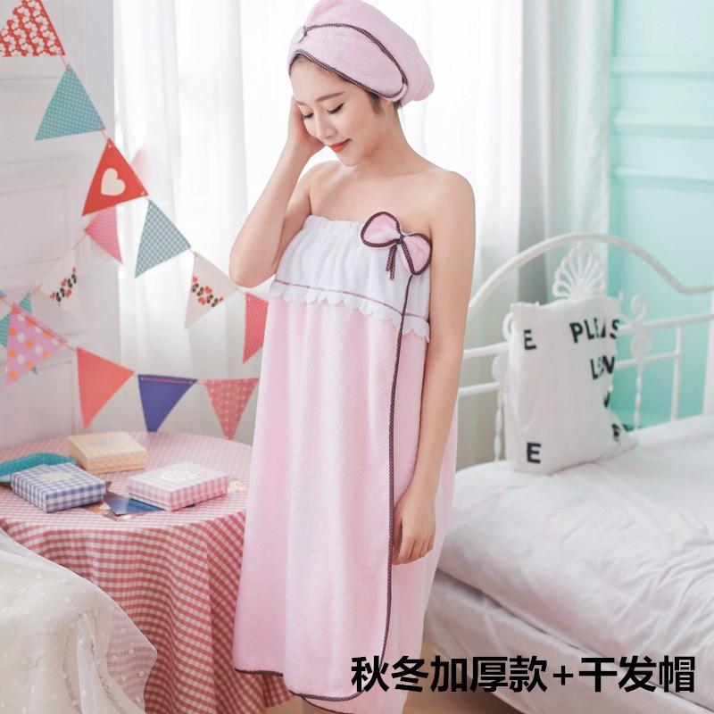 Mùa Đông Thẩm Mỹ Viện Dày Khăn Tắm Cỡ Lớn Nhung San Hô Áo Choàng Tắm Hơn 100% Cotton Hút Nước Có Thể Mặc Kiểu Nam Người Lớn Ngực Váy Tắm