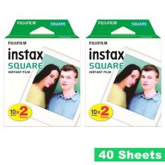Fujifilm Instax Square Plain White Instant Polaroid Film 40 Sheet for SQ 10 Camera Sp3 3 Printer SQ6