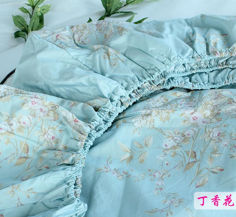 60 Sợi 100% Cotton Vải Dệt Bằng Tơ Ga Bọc Đệm Âu-mỹ Nông Thôn Bông Ai Cập 1.21.5 M 1.8 Bộ Đệm Giường Bộ Bảo Hộ Ngủ Trần