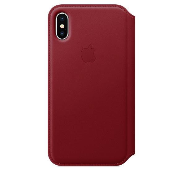 iPhone X Leather Folio - (PRODUCT) RED