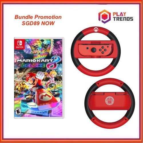 Nintendo Switch Mario Kart 8 Deluxe Bundle with Joy-Con Handle(Mario)