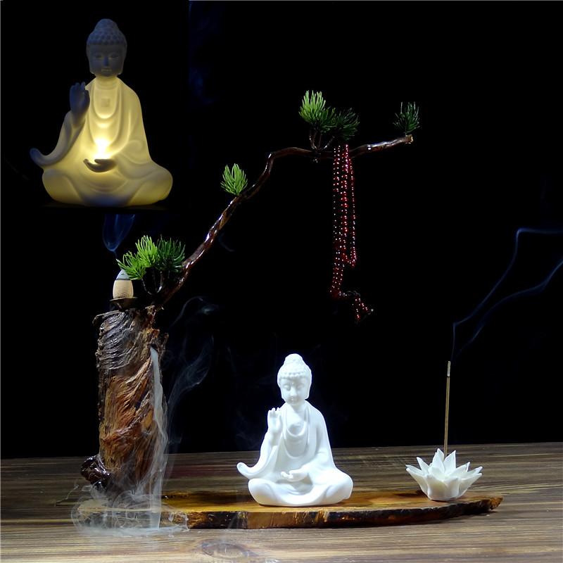 Đảo Ngược Lư Hương Sáng Tạo Vật Trang Trí Giả Cổ Tân Lò Xông Hương Zen Đồ Dùng Gia Đình Trà Phòng Khách Phòng Cửa Trước Ghế Gỗ Mềm Đồ Trang Trí