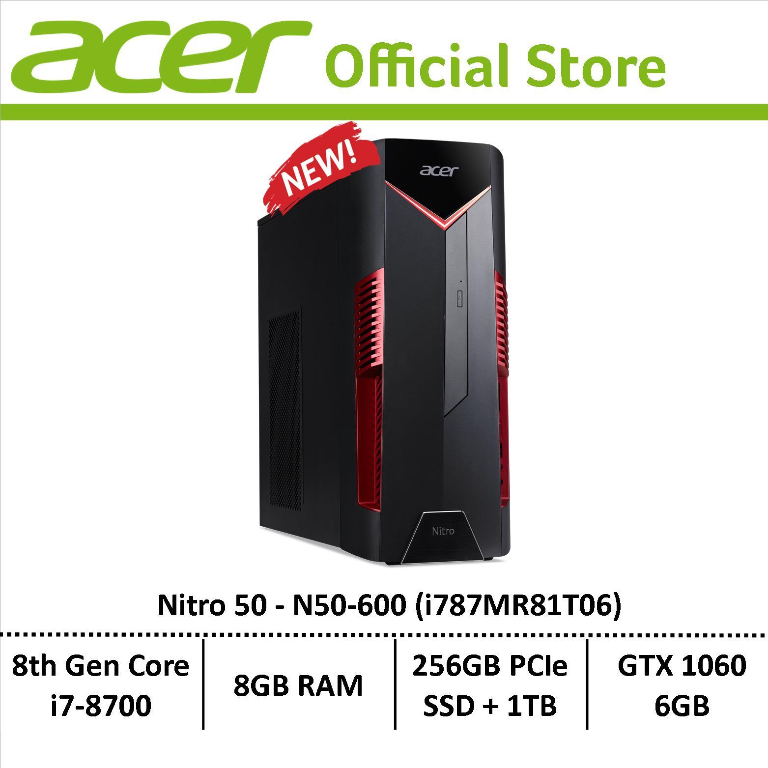 Acer Nitro 50 N50-600 (i787MR81T06) Gaming Desktop